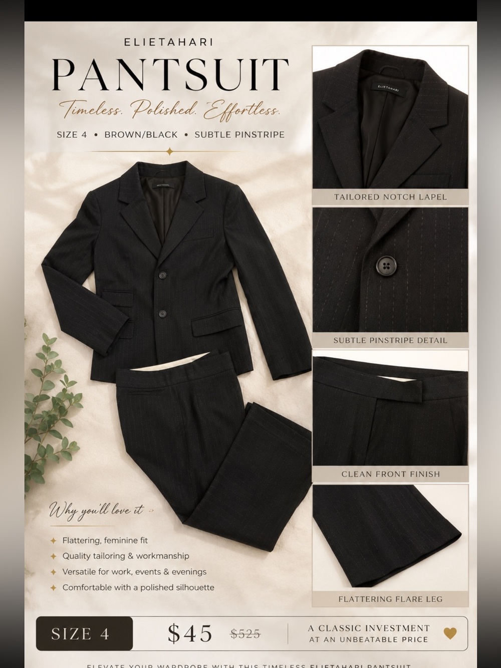 ElieTahari pantsuit-๐ผSize 4๐ผ๐ผ - Picture 1 of 15